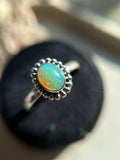 Ethiopian Opal Sterling Silver Ring Size 10