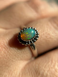 Ethiopian Opal Sterling Silver Ring Size 10