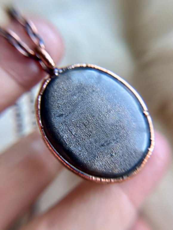 Black Sapphire Copper Necklace
