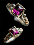 Garnet Sterling Silver Ring Size 6.25