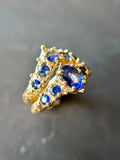 18k Ceylon Sapphire Bespoke Custom Ring Set