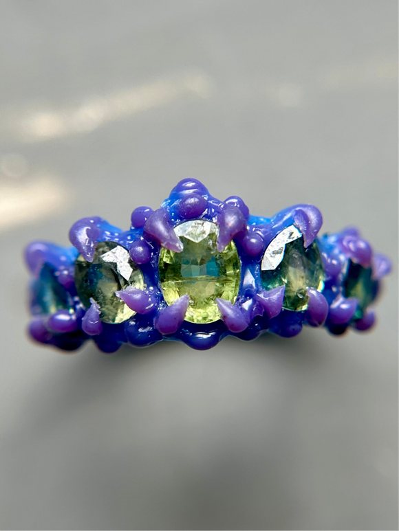 Green Madagascar Sapphire Bespoke Custom Ring