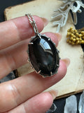 Black Star Sapphire Sterling Silver Necklace
