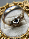 Green and Blue Madagascar Sapphire Sterling Silver Ring Size 6