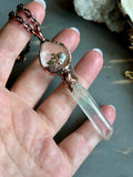 Garden Quartz & Green Phantom Quartz Point Necklace