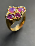 18k Hot Pink Sapphire Rings Size 6 Bespoke Custom Ring