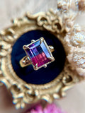 18k Yellow Bi-Color Tourmaline Bespoke Custom Ring