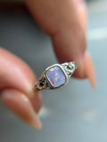 Milky Sapphire Sterling Silver Ring Size 6