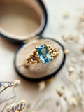 18k Aquamarine Bespoke Custom Ring Solid Gold