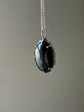 Black Star Sapphire Sterling Silver Necklace