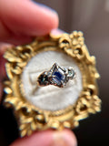 Green and Blue Madagascar Sapphire Sterling Silver Ring Size 6