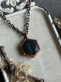 Blue Tigers Eye Copper Necklace