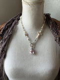 Baroque Pearl Beaded Sterling Silver Necklace