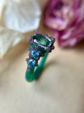 Tanzanite & Ceylon Sapphire Bespoke Custom Ring