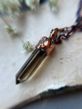 Smoky Quartz & Sunstone Copper Necklace