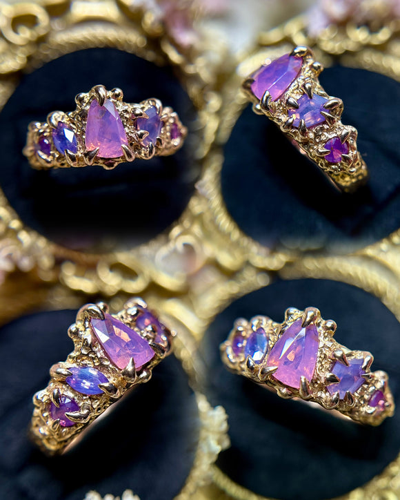 18K Pink Sapphire Bespoke Custom Ring