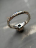Blue Sapphire Sterling Silver Ring Size 7.25