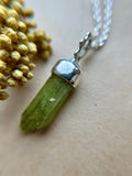 Rare vesuvianite Point Sterling Silver Necklace
