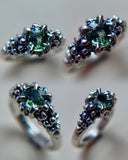 Madagascar Sapphire Sterling Silver Ring Size 6