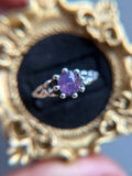 Pink Milk Sapphire Sterling Silver Ring Size 6