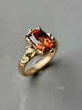 18k Yellow Gold Orange Tourmaline Bespoke Custom Ring