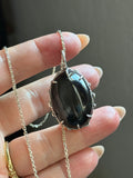 Black Star Sapphire Sterling Silver Necklace