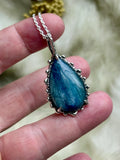 Blue Kyanite Sterling Silver Necklace