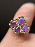 18k Hot Pink Sapphire Rings Size 6 Bespoke Custom Ring