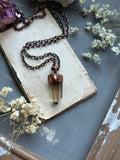 Smoky Quartz & Sunstone Copper Necklace