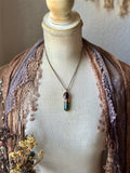 Brazilian Tourmaline & Garnet Copper Necklace