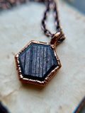 Ruby Hexagon Copper Necklace