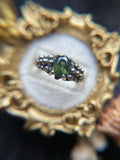 Milky Green Sapphire Sterling Silver Ring