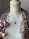 Larimar Orb Sterling Silver Necklace