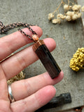 Black Tourmaline & Sunstone Copper Necklace