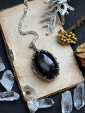 Black Star Sapphire Sterling Silver Necklace