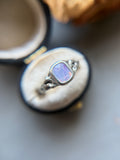 Milky Sapphire Sterling Silver Ring Size 6