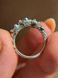 Milk Sapphire Sterling Silver Ring Size 6.5