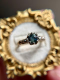 Blue Sapphire Sterling Silver Ring Size 7.25