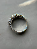 Triple Madagascar Sapphire Sterling Silver Ring Size 8.25