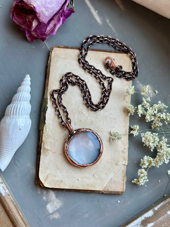 Grey Moonstone Copper Necklace
