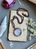 Grey Moonstone Copper Necklace