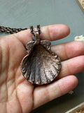 Real Seashell/ Rhodonite/ Pearl Copper Necklace