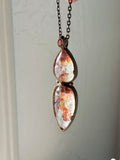 Fire Quartz & Faceted Hessonite Garnet Copper Necklace