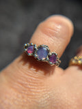 Milk Sapphire Sterling Silver Ring Size 6.5