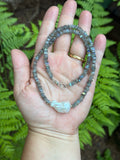 Labradorite & Pearl Beaded Sterling Silver Necklace