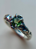Madagascar Sapphire Sterling Silver Ring Size 6.75