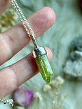Rare vesuvianite Point Sterling Silver Necklace
