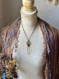 Garden Quartz & Green Phantom Quartz Point Necklace