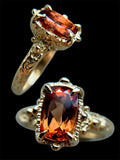 18k Yellow Gold Orange Tourmaline Bespoke Custom Ring