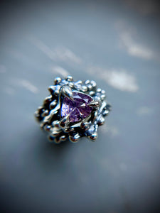 Kunzite Triple Band Sterling Silver Ring Size 8